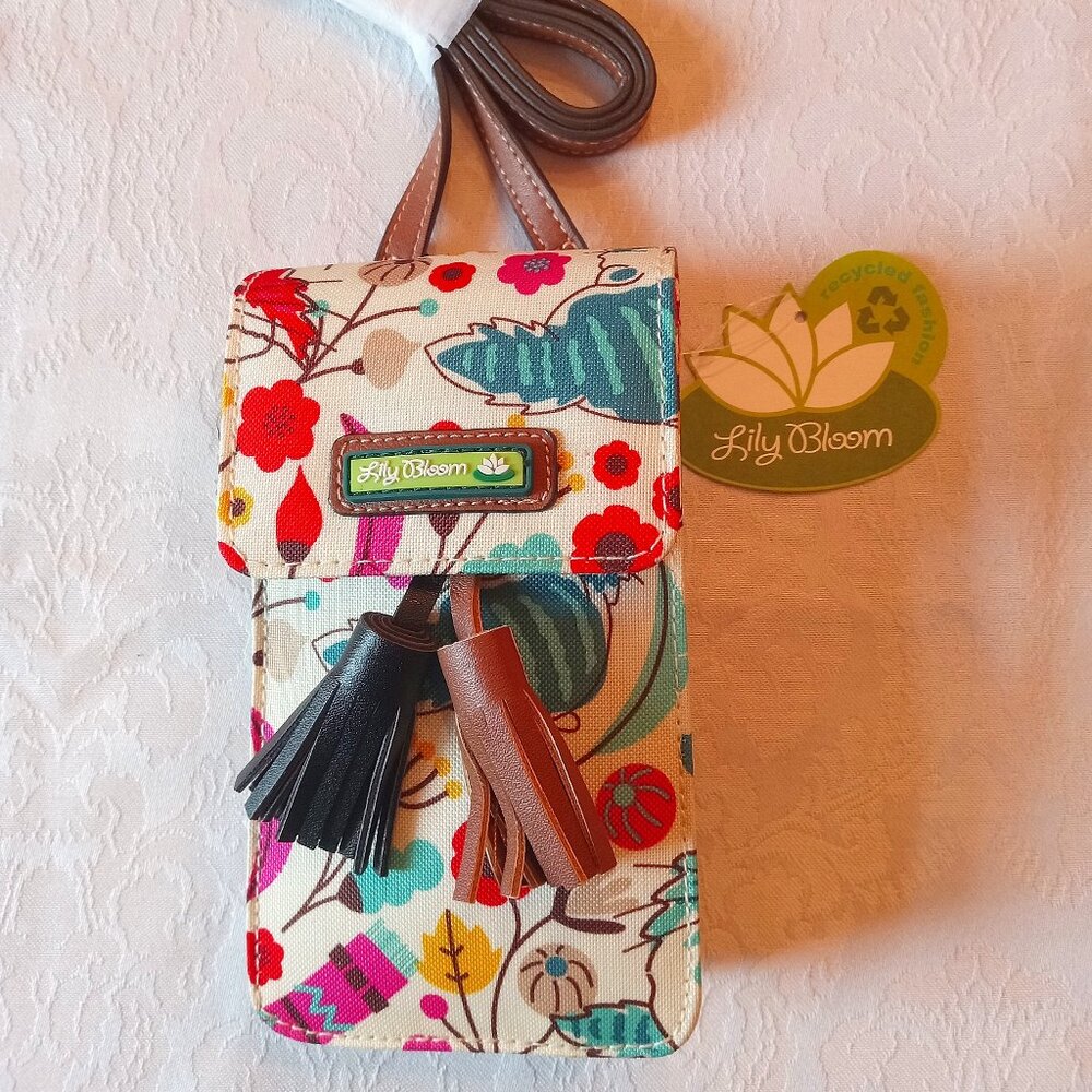 Lily Bloom Cell Phone Holder Wallet Crossbody Bag Brand New